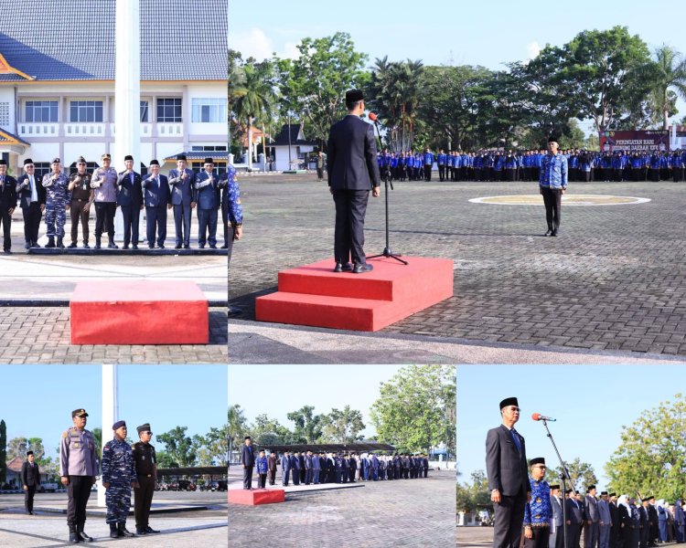 Sekda Meranti Pimpin Upacara Hari Otonomi Daerah ke-30, Tekankan Sinergi Pusat-Daerah