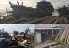 Galangan Kapal di Meranti Diduga Jadi Penadah Kayu Ilegal