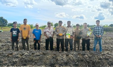 Polsek Rangsang Tanam Jagung 1,5 Hektar Dukung Ketahanan Pangan