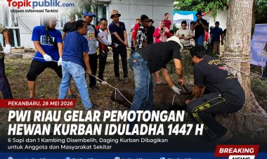 PWI Riau Sembelih 6 Sapi dan 1 Kambing pada Iduladha 1447 H