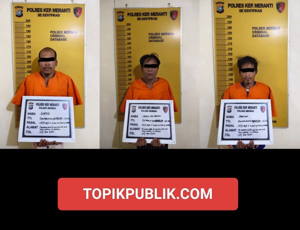 Polsek Merbau Bekuk 3 Pencuri Sarang Walet dalam Hitungan Jam