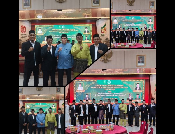 Koko Iskandar, Yana Mulyana dan Asep Ajidin Resmi Perkuat Kepengurusan MUI Riau 2025–2030