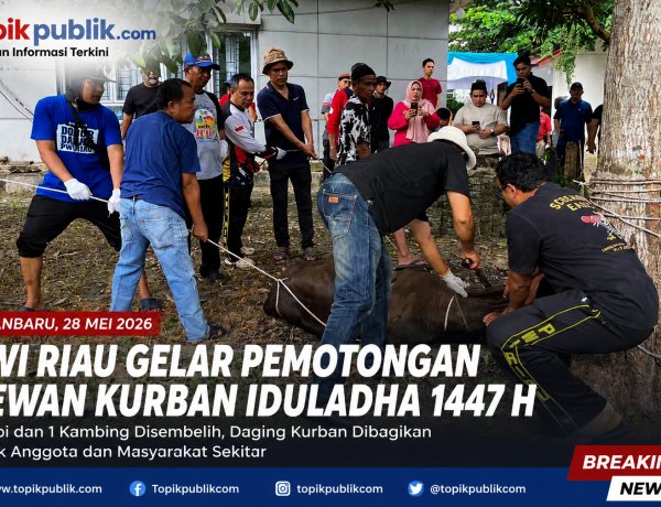 PWI Riau Sembelih 6 Sapi dan 1 Kambing pada Iduladha 1447 H