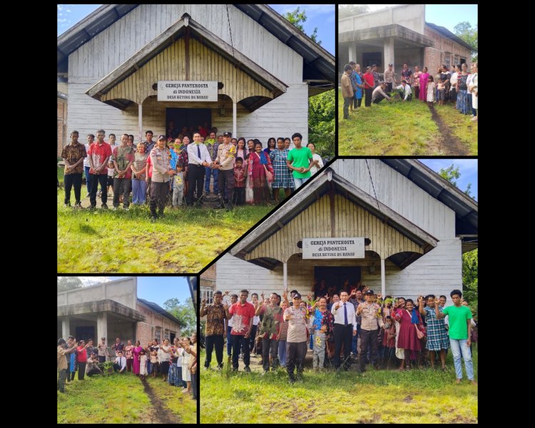 Green Policing Polsek Rangsang Tanam Pohon di Gereja GPdI Meranti