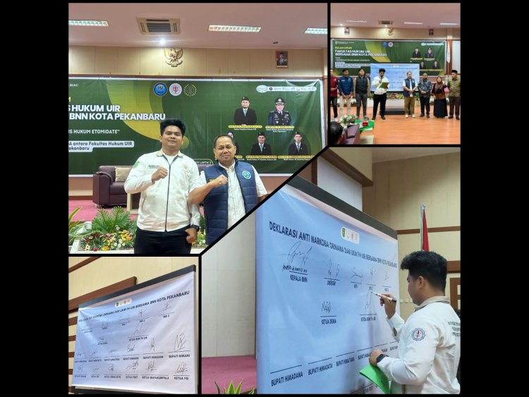 BEM FH UIR dan BNN Pekanbaru Deklarasi Kampus Bersih Narkoba