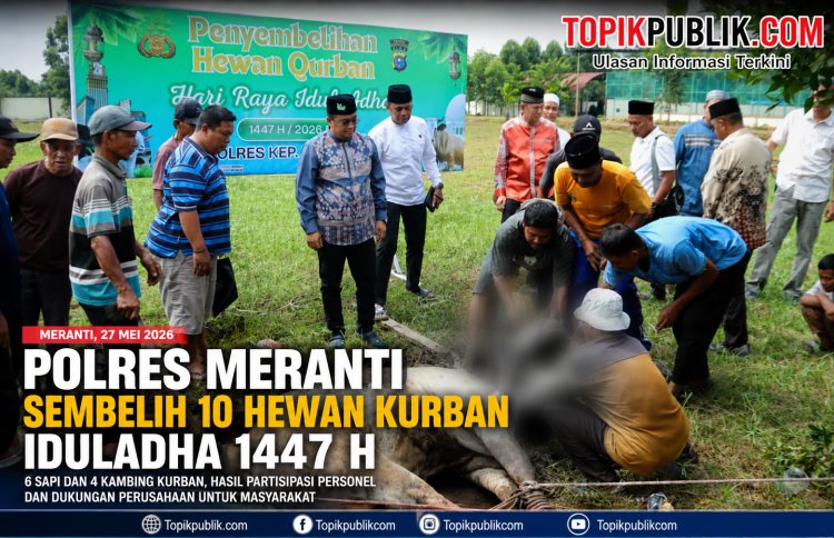 Polres Meranti Sembelih 10 Hewan Kurban Iduladha 1447 H