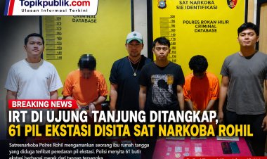 IRT di Ujung Tanjung Ditangkap, Sat Narkoba Rohil Sita 61 Pil Ekstasi