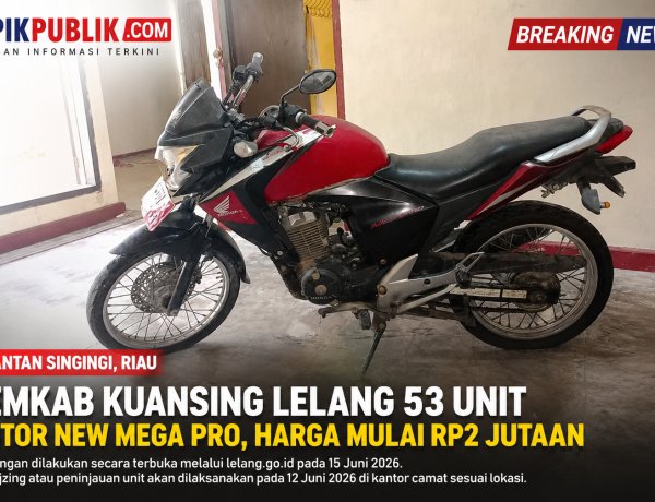 Kesempatan Emas! Pemkab Kuansing Lelang 53 Motor Dinas Eks Kades, Harga Mulai Rp2 Juta