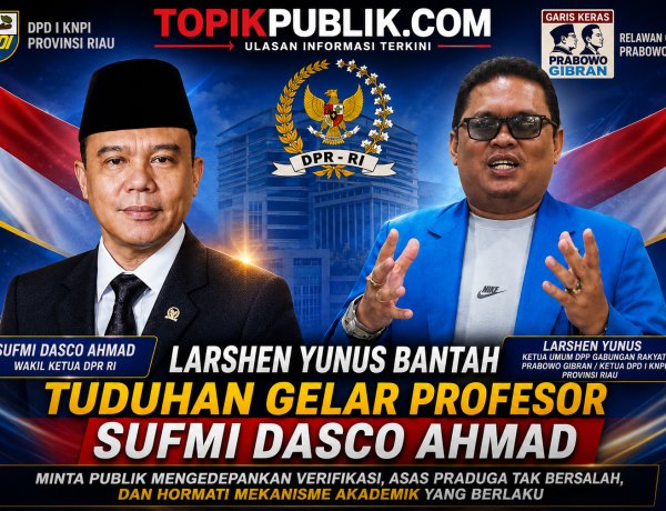Larshen Yunus Bantah Tuduhan Gelar Profesor Sufmi Dasco Ahmad