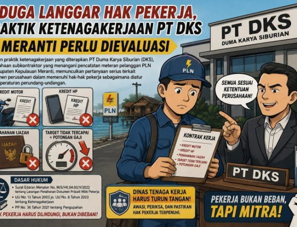 Diduga Langgar Hak Pekerja, Praktik Ketenagakerjaan PT DKS di Meranti Perlu Dievaluasi