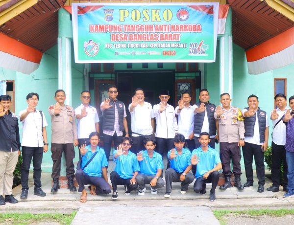 Hari bayangkara ke 80 kampung tangguh anti narkoba banglas barat di nilai polda riau