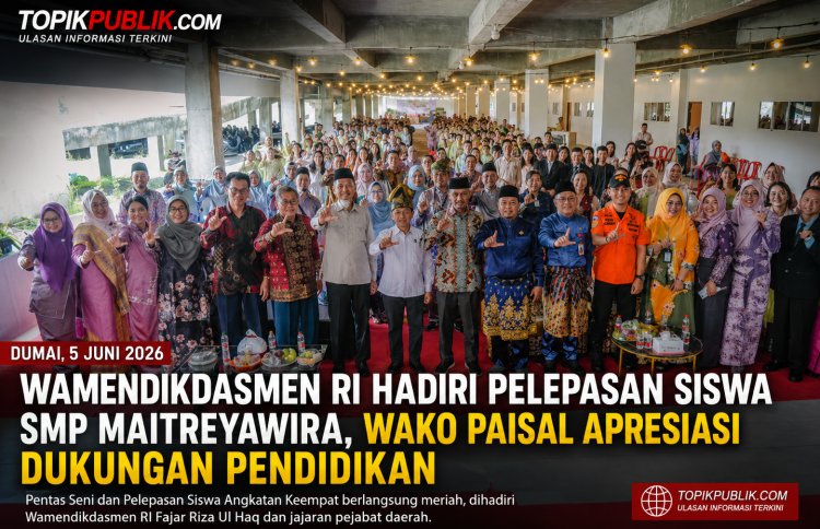 Hadiri Pelepasan Siswa SMP Maitreyawira, Wamendikdasmen RI Dukung Kemajuan Pendidikan Dumai