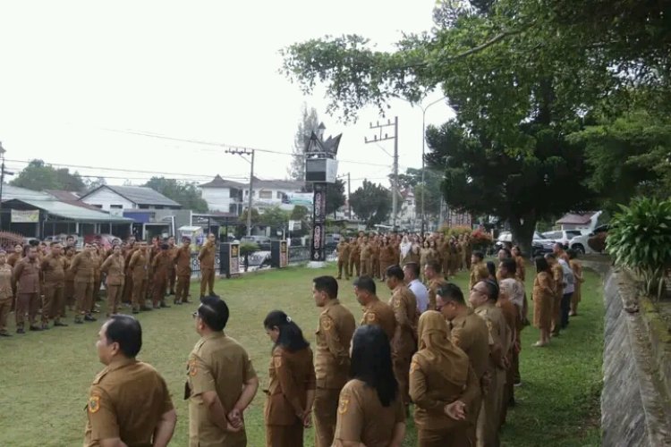 Erwin Sitorus, Staf Ahli Bupati Dairi, Pimpin Apel Gabungan ASN
