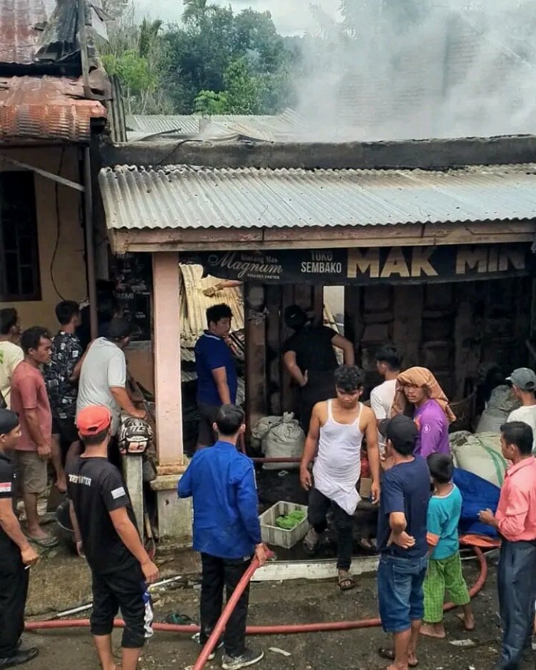1 Unit Rumah Permanen Milik Marsita Br. Sihombing Di Pegagan Julu IX, Dilalap Si Jago Merah