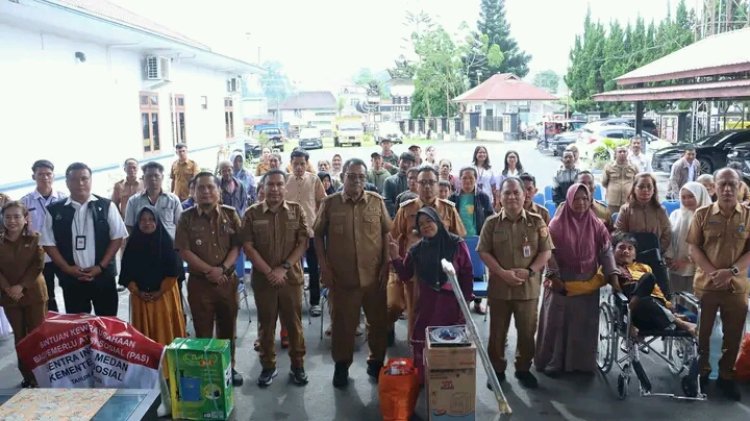 Kemensos RI UPT Sentra Insyaf Medan, Serahkan Bantuan Ke Pemkab Dairi Untuk Penyandang Disabilitas