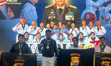 Polda Riau Juara Umum Kejurnas Taekwondo Kapolri Cup 7, Personel Polres Meranti Sumbang Emas