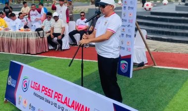 Wabup Husni Tamrin Resmi Buka Liga PSSI Pelalawan KU U-10, U-12, U-14, dan U-16, Komitmen Cetak Generasi Persepak Bola Berprestasi