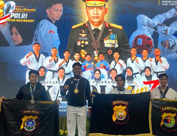 Polda Riau Juara Umum Kejurnas Taekwondo Kapolri Cup 7, Personel Polres Meranti Sumbang Emas