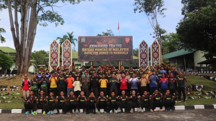 Satgas Pamtas Yonarmed 13 Perkuat Sinergi di Perbatasan