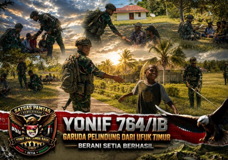 Pos Kokoda Gelar Binter Bersama Warga Kampung Taarof